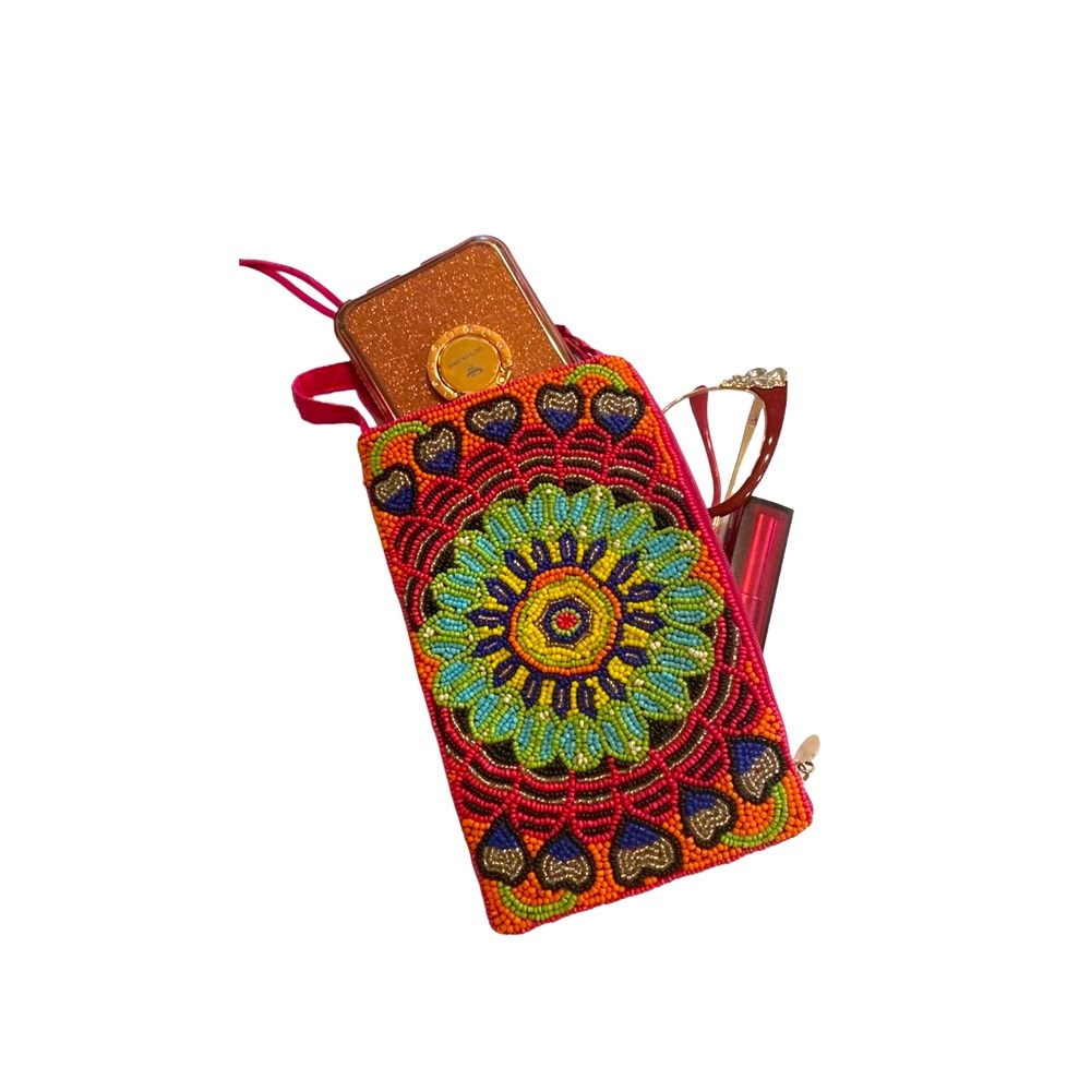 Womens Martini Club Bag Beaded side pocket with zipper